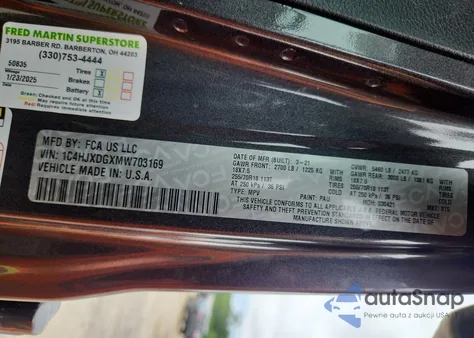 2021 Jeep Wrangler Unlimited Sport from USA, damaged, VIN 1C4HJXDGXMW703169